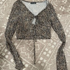Crop cheetah top